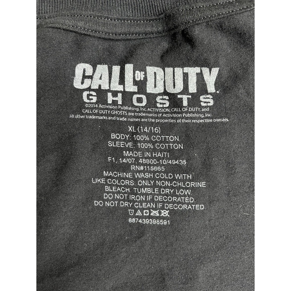 NWT Call of Duty Ghosts Black Blue Double Layer Long Sleeve Shirt Youth XL 14/16 - Picture 3 of 7